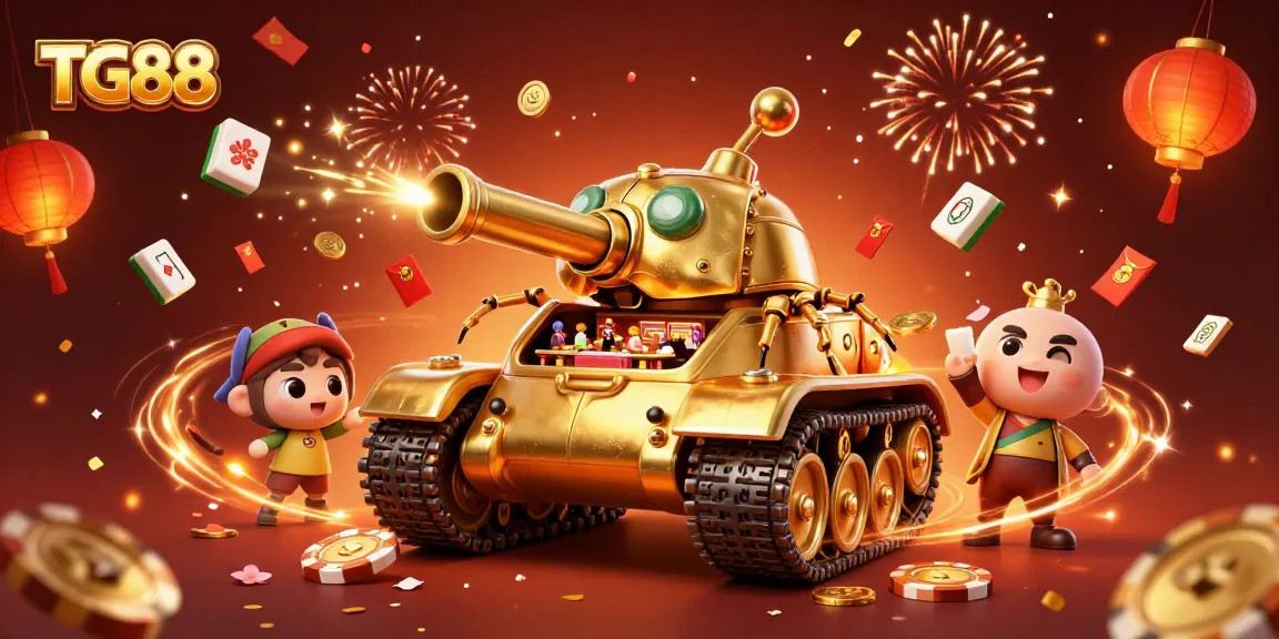 Engage with TG88's vibrant casino experience featuring a golden beetle tank and exciting game elements.