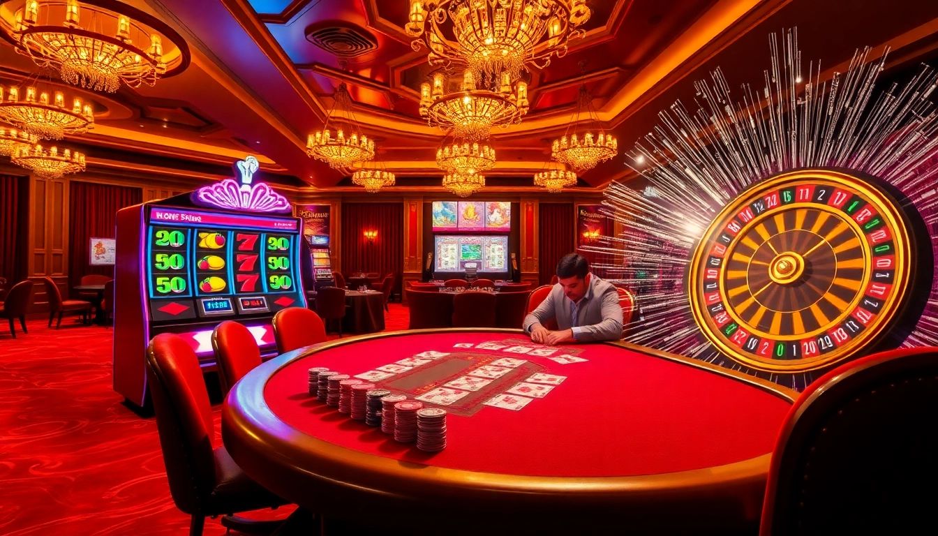 Players strategizing at a poker table with colorful chips at https://mm88.press/ showcasing casino excitement.