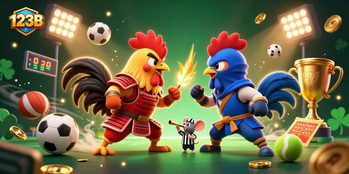 Engage in thrilling battles with 123B's dynamic 3D cartoon fighting roosters and sports elements.